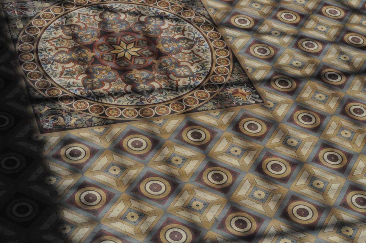 Floor tiles in a cathederal in LIsbon, Portual. © 2017 Kirill Shklovsky